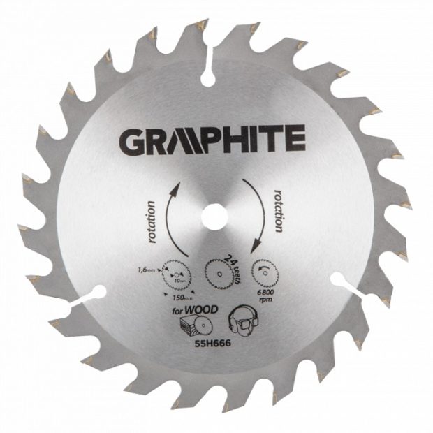 Graphite Cirkelzaagblad – 150x10mm (24 tanden)