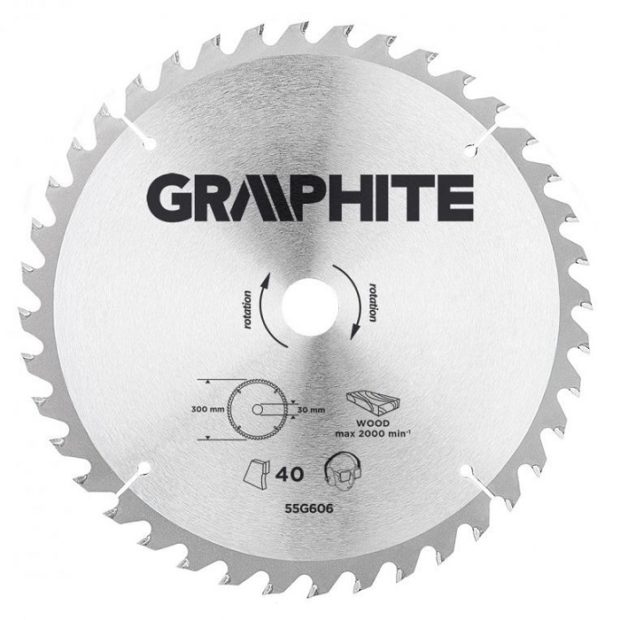 Graphite Cirkelzaagblad – 300x30mm (40 tanden)