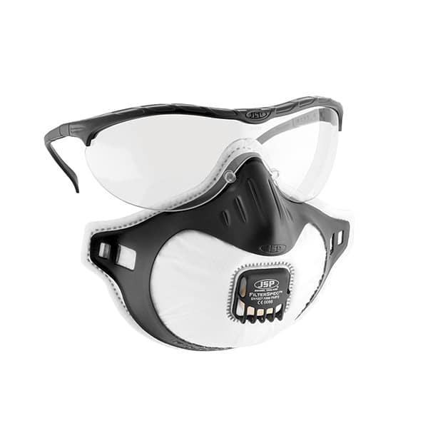 JSP Filterspec mondkap en veiligheidsbril combo (FMP2)
