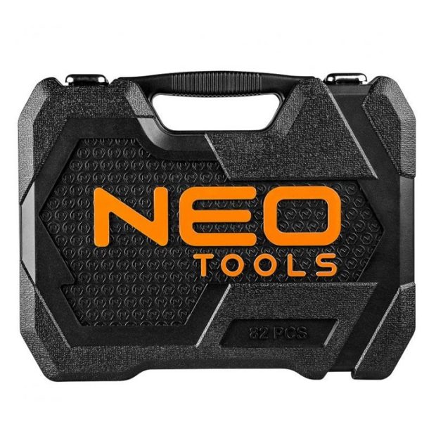 Neo-Tools Dopsleutelset met ringsteeksleutels 1/2″ en 1/4″ (82-delig)