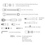 Neo-Tools Dopsleutelset met ringsteeksleutels 12 en 14 (77-delig) (1)