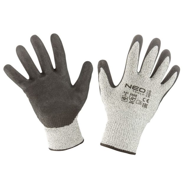 Neo-Tools Werkhandschoen Polyester, Nitril-gecoat – Snijbestendig (10/XL)