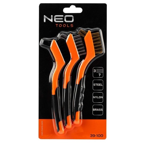 Neo-Tools staalborstels 3-delig – 3 rijen