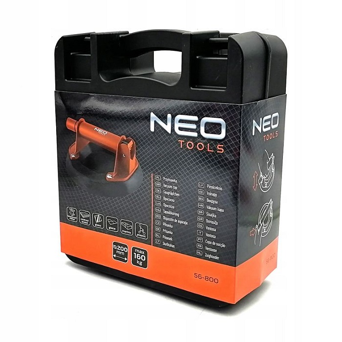 Neo-Tools glasdrager met 1 zuignap (200mm) (max. 160kg.)