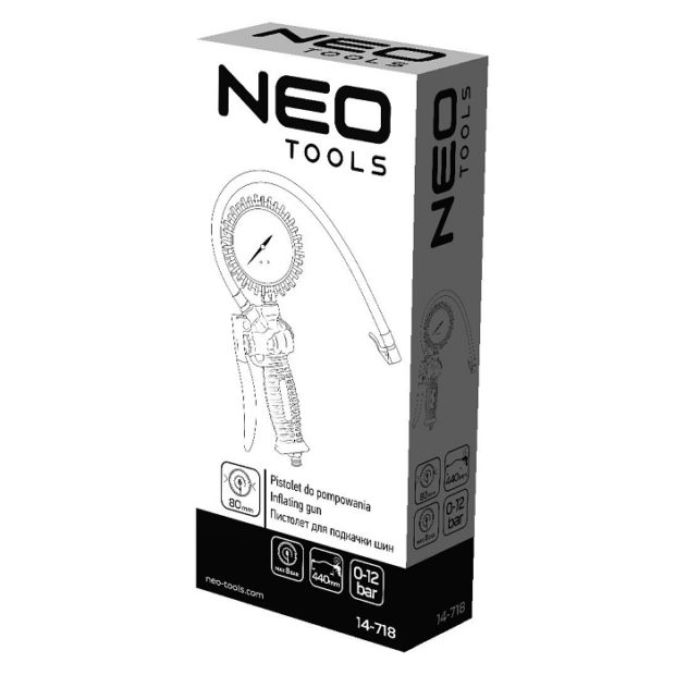 Neo-Tools professionele bandenvuller met nanometer (12 bar)